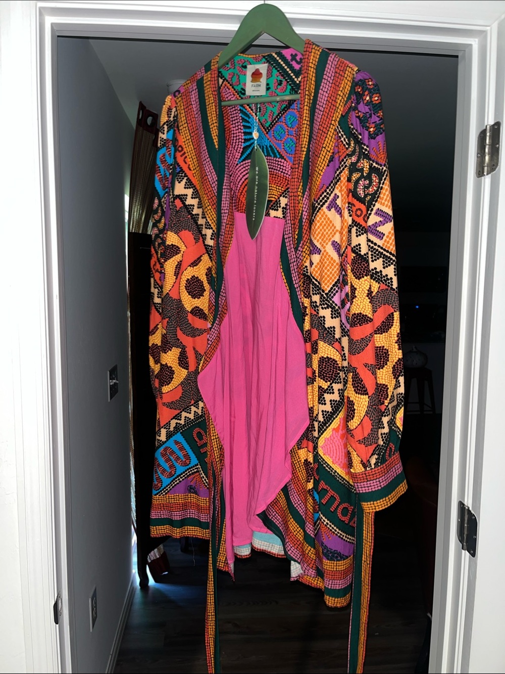 Farm Rio Bold Multi Print Wrap Dress
